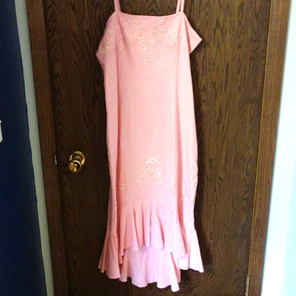 Embroidered Linen Sun Dress